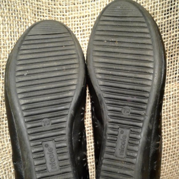 Women's  NICOLE  Black Shoes 7 W - Picture 5 of 7